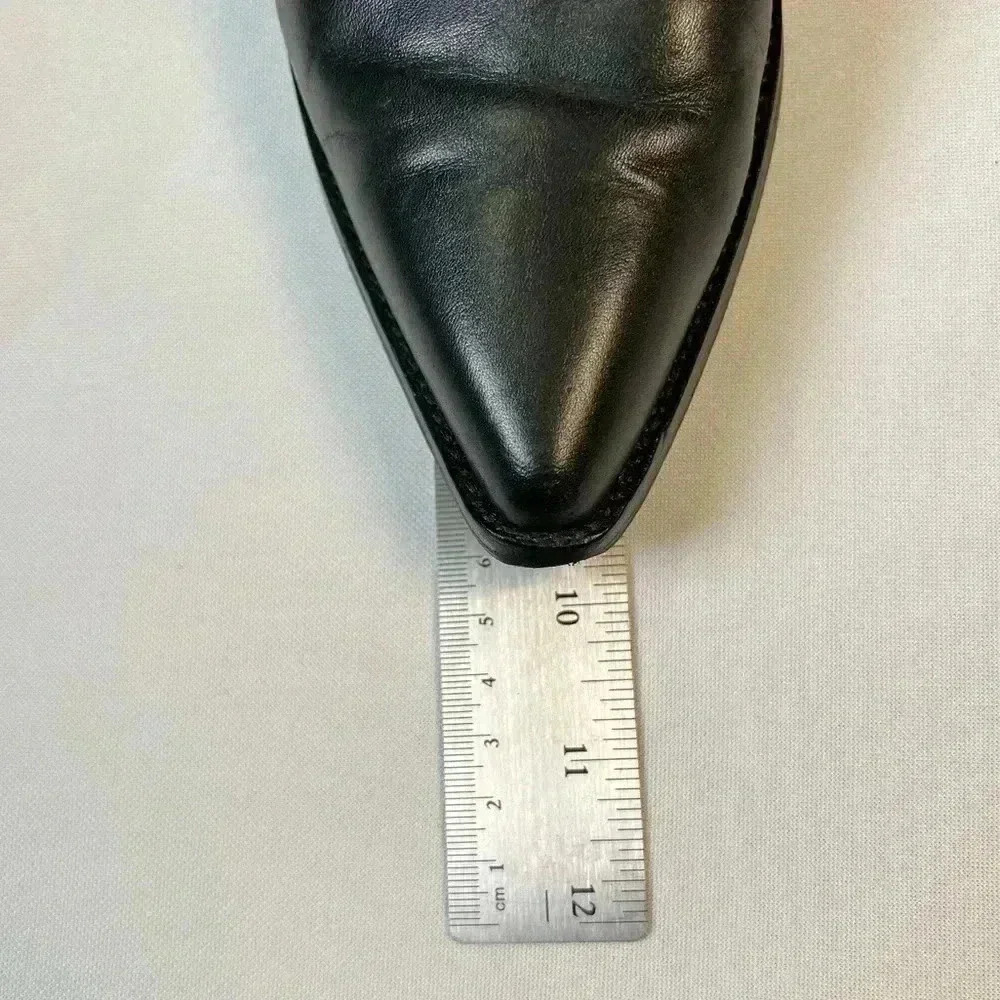 Sam Edelman Women's Leather Pointed Block Heel Ankle Booties Black Sz 6.5 Lk new - Picture 11 of 12